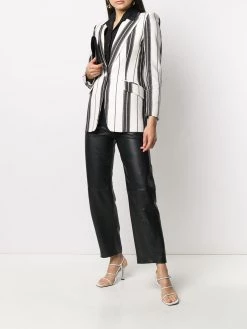 Alexander McQueen striped single-breasted blazer