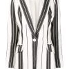 Alexander McQueen striped single-breasted blazer