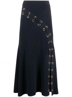 Alexander McQueen lattice ribbed knit skirt