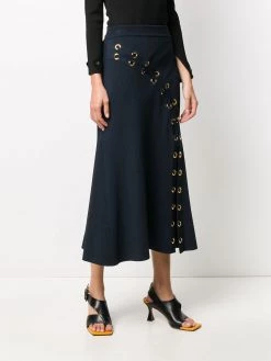 Alexander McQueen lattice ribbed knit skirt