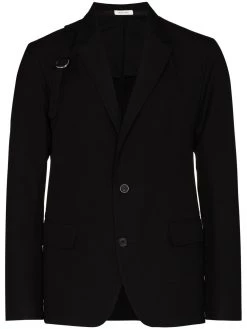 Alexander McQueen strap-detail single-breasted blazer