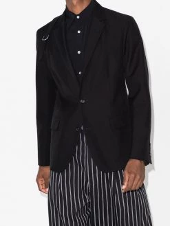 Alexander McQueen strap-detail single-breasted blazer