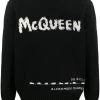 Alexander McQueen logo-intarsia crew-neck jumper