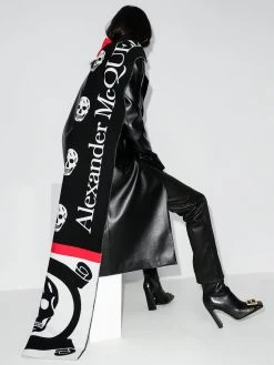 Alexander McQueen logo-print scarf