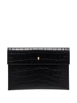 Alexander McQueen croc effect envelope clutch bag