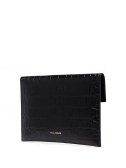 Hot Sale 🌟 Alexander McQueen Croc effect envelope clutch bag 🛒 6 Alexander McQueen croc effect envelope clutch bag