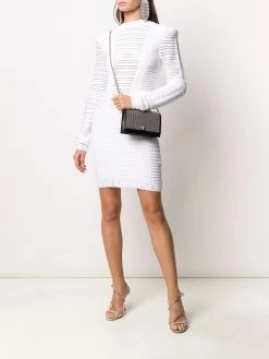 Alexander McQueen black skull studded leather mini bag