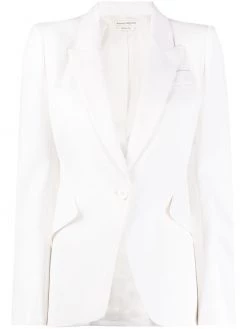 Alexander McQueen single-breasted peaked lapels blazer