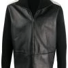 Alexander McQueen contrasting shoulders zipped jacket