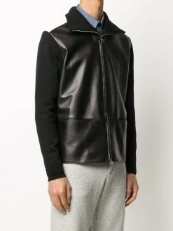 Alexander McQueen contrasting shoulders zipped jacket