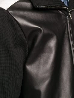 Alexander McQueen contrasting shoulders zipped jacket