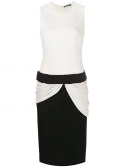 Alexander McQueen draped-detail fitted dress