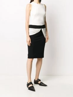 Alexander McQueen draped-detail fitted dress