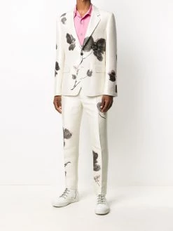Alexander McQueen floral print tailored trousers