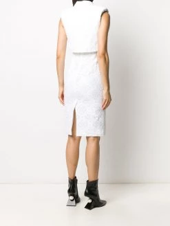 Alexander McQueen waistcoat-layered lace dress