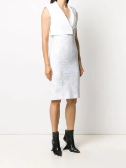 Alexander McQueen waistcoat-layered lace dress