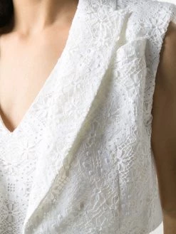 Alexander McQueen waistcoat-layered lace dress