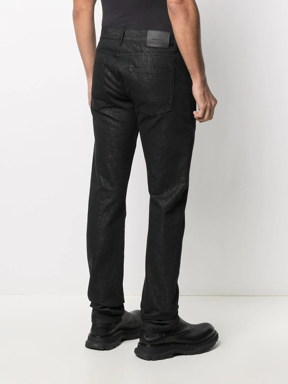 New ๐ฅ Alexander McQueen Logo patch denim ๐ jeans ๐งจ 4 Alexander McQueen logo patch denim jeans