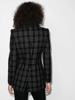 Alexander McQueen checked pattern blazer