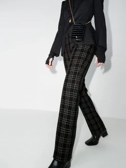 Alexander McQueen check-pattern slim-leg trousers