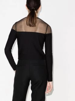 Alexander McQueen sheer-panelled fine-knit cardigan