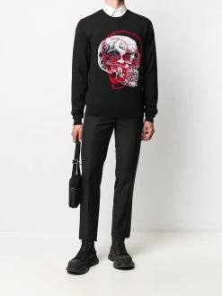 Alexander McQueen skull motif knitted jumper