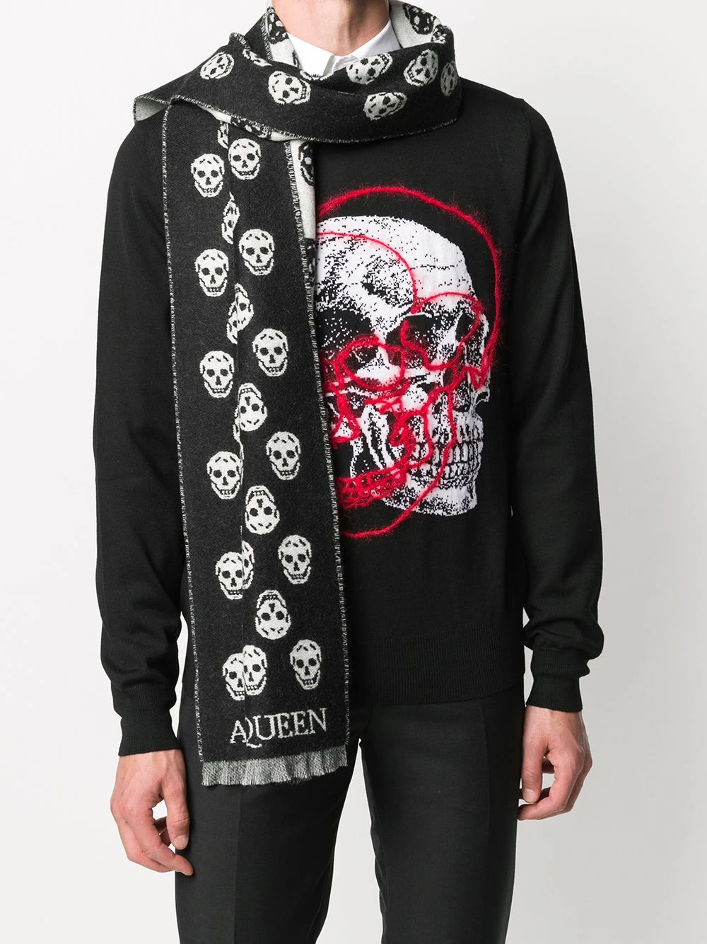 Hot Sale ๐ฏ Alexander McQueen Skull jacquard woven scarf ๐ 2 Alexander McQueen skull jacquard-woven scarf