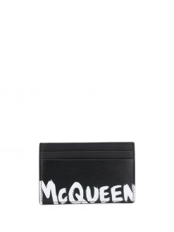 Alexander McQueen Graffiti print cardholder