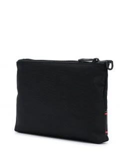 Alexander McQueen logo stripe zipped clutch