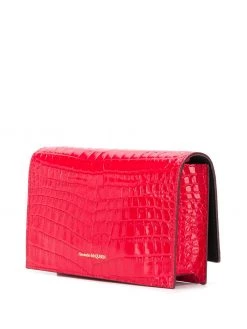 Alexander McQueen Skull crocodile-effect crossbody bag