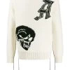 Alexander McQueen skull and logo crew neck jumper