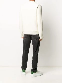 Alexander McQueen skull and logo crew neck jumper