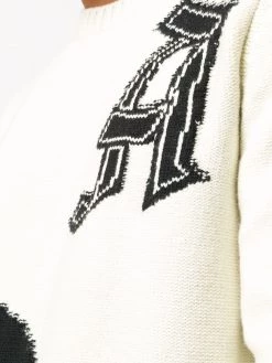 Alexander McQueen skull and logo crew neck jumper