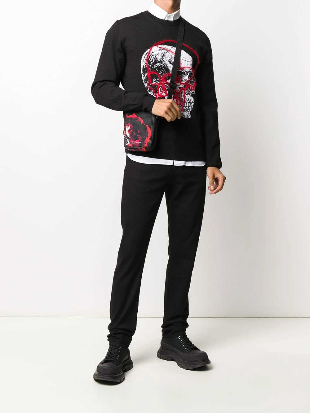 Best deal โ Alexander McQueen Embroidered logo slim fit ๐ jeans ๐ 2 Alexander McQueen embroidered logo slim-fit jeans