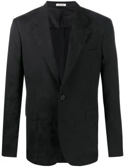 Alexander McQueen jacquard-woven single-breasted blazer