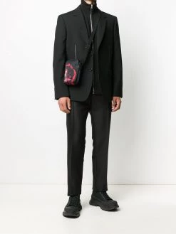 Alexander McQueen contrasting slits single-breasted blazer