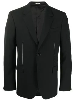 Alexander McQueen contrasting slits single-breasted blazer