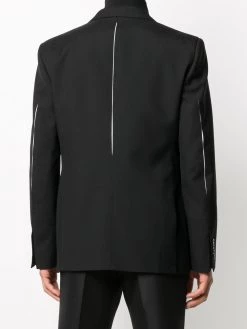 Alexander McQueen contrasting slits single-breasted blazer