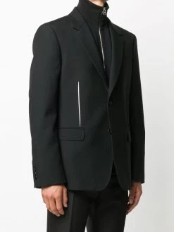 Alexander McQueen contrasting slits single-breasted blazer