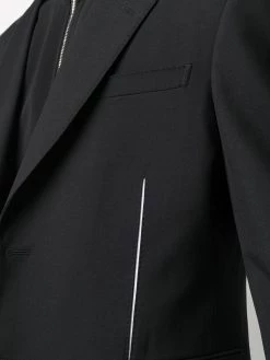 Alexander McQueen contrasting slits single-breasted blazer