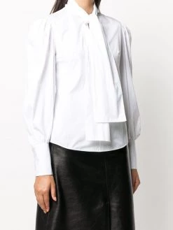 Cheap ๐ Alexander McQueen Tie neck cotton blouse ๐งจ 7 Alexander McQueen tie-neck cotton blouse