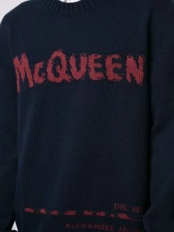 Alexander McQueen jacquard-logo jumper