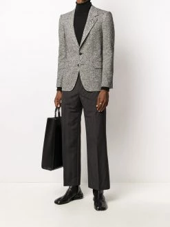 Alexander McQueen brooch-embellished single-breasted blazer