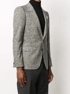 Alexander McQueen brooch-embellished single-breasted blazer