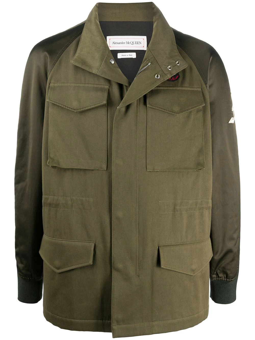 Cheap ๐ Alexander McQueen Hooded logo patch military jacket ๐ฏ 1 Alexander McQueen hooded logo patch military jacket