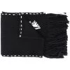 Alexander McQueen skull knit frayed edge scarf