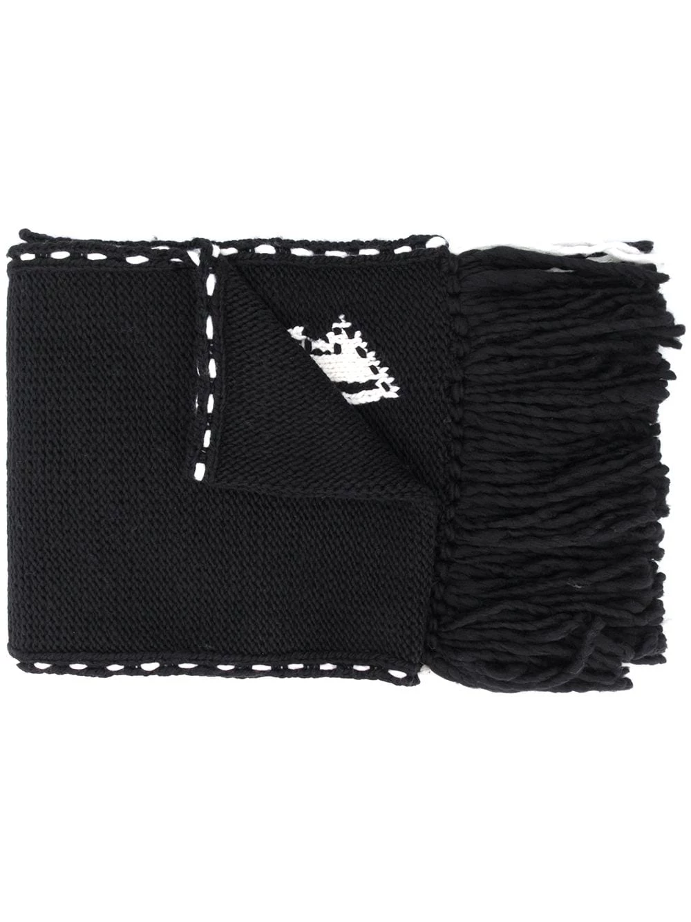 Hot Sale 🌟 Alexander McQueen Skull knit frayed edge scarf 🥰 1 Alexander McQueen skull knit frayed edge scarf