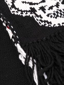 Hot Sale 🌟 Alexander McQueen Skull knit frayed edge scarf 🥰 5 Alexander McQueen skull knit frayed edge scarf