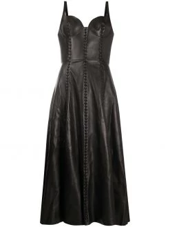 Alexander McQueen bustier top flared midi dress