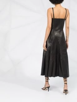 Alexander McQueen bustier top flared midi dress